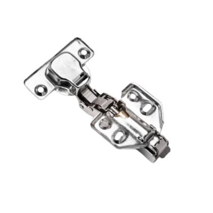 Imagem de Kit 05 Dobradiças Inox Curva Amortecedor Click Porta Armário