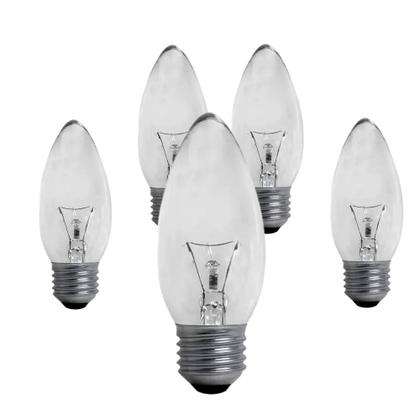 Imagem de Kit 05 Lâmpadas Velas Lisas 25W E27 127V Osram