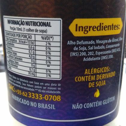 Imagem de Kit 05 Molho de Alho Pimentas Mendez 215ml Cremoso e Queijo