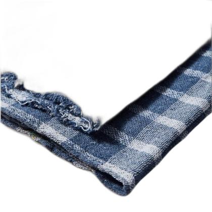 Imagem de Kit 05 Pano De Chão Xadrez Alvejado Duplo 65X40Cm Algodão