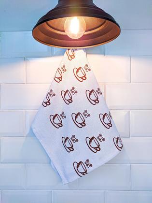 Imagem de Kit 05 Panos De Prato Estampado Minimalista 100% Algodão