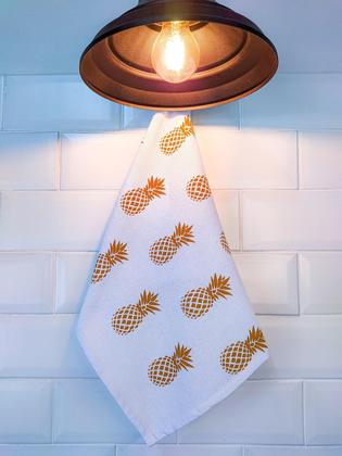 Imagem de Kit 05 Panos De Prato Estampado Minimalista 100% Algodão