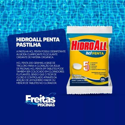 Imagem de Kit 05 Pastilha Hcl 5 em 1 Hidroall E Clorador