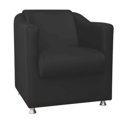 Imagem de Kit 05 Poltrona Cadeira Decorativa Tilla   Para Sala de Estar Recepção Escritório Corinho Preto - Damaffê Móveis