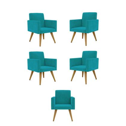 Imagem de Kit 05 Poltronas Decorativa Recepção Oferta - Balaqui Decor