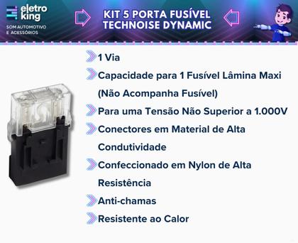 Imagem de Kit 05 Porta Fusível Technoise Dynamic 1 Maxi 1000v Nylon