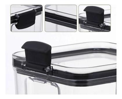 Imagem de Kit 05 Porta Tempero Pote Hermético 260ml Cozinha Empilhável