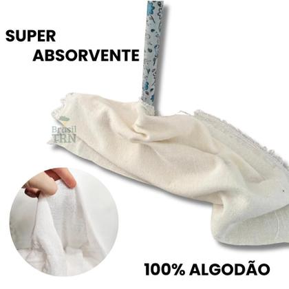 Imagem de Kit 05 Saco De Chão Branco Grande Grosso Duplo 70X45Cm