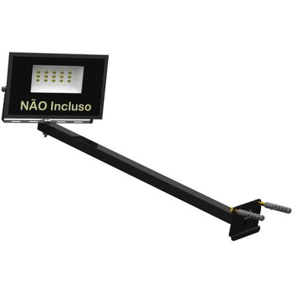 Imagem de Kit 05 Suportes Inclinação Haste De Refletor Led Parede Fachada Banner Base Inclinada 50 Cm