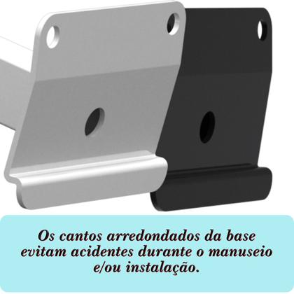 Imagem de Kit 05 Suportes Inclinação Haste De Refletor Led Parede Fachada Banner Base Inclinada 50 Cm