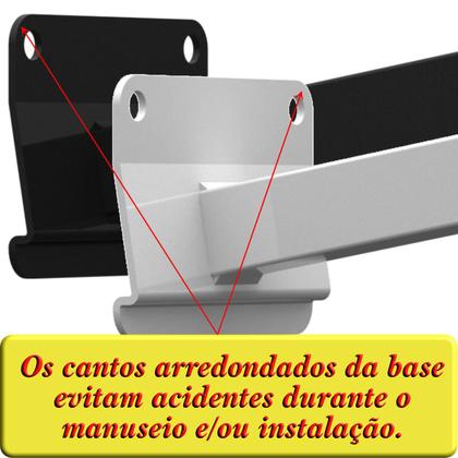 Imagem de Kit 05 Suportes Inclinação Haste De Refletor Led Parede Fachada Banner Base Inclinada 50 Cm