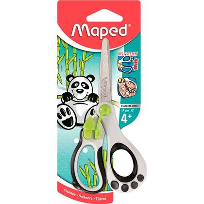Imagem de Kit 05 Tesoura Escolar 13cm Koopy Panda - Maped  Papelaria  Material Escolar  Infantil  Corte 