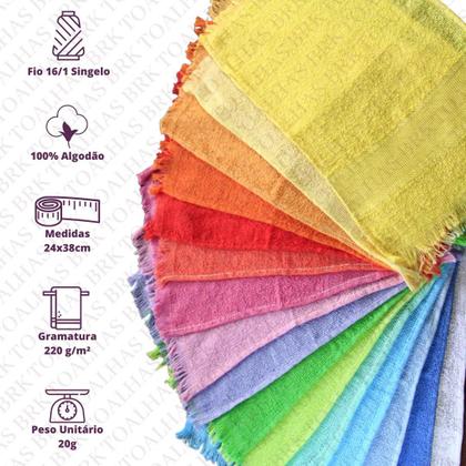 Imagem de Kit 05 Toalhinhas De Mão Social Escolar de Boca p/ Bordar c/ Franja