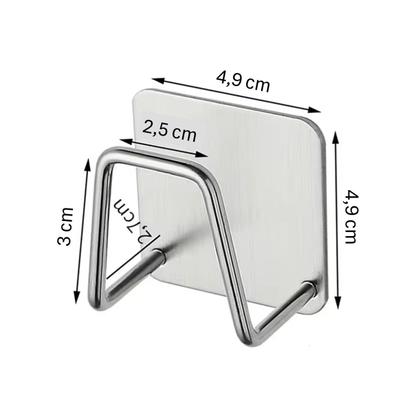 Imagem de Kit 05 x Suporte Gancho Pia Porta Esponja Inox com adesivo