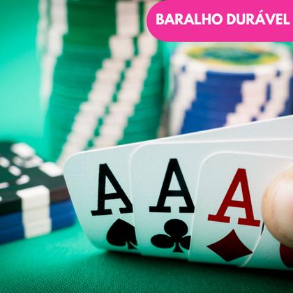 Imagem de Kit 06 Baralho Duplo Profissional Jogo 108 Cartas 100% Plástico Com Estojo Resistente Em Acrílico