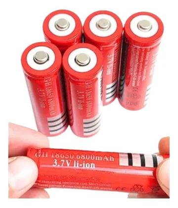 Imagem de Kit 06 Baterias 18650 3.7v 6800mah Recarregável Lanterna