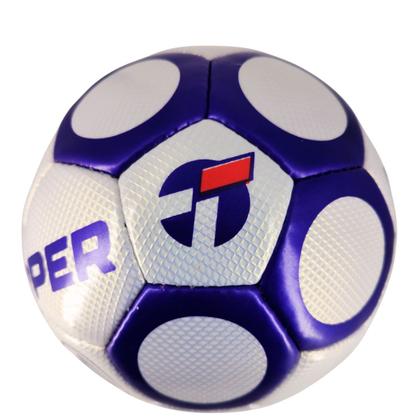 Imagem de Kit 06 Bola De Futebol Society Topper 90 Oficial Costurada à Mão Cor:Branco+roxo