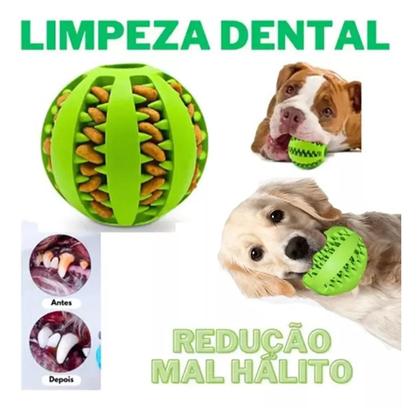 Imagem de Kit 06 Bola Porta Petisco Cães Pet Brinquedo Interativo 5Cm