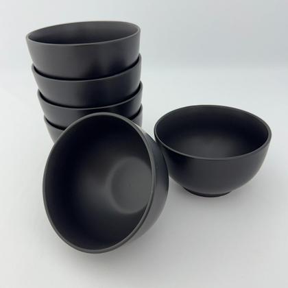 Imagem de Kit 06 Bowl Tigela Cumbuca Cerâmica Fosco 670ml Lyor Cronus