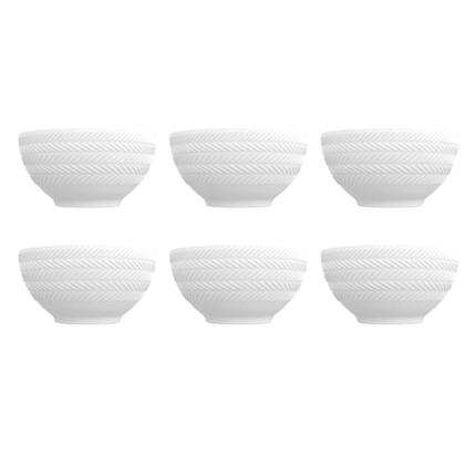 Imagem de Kit 06 Bowl Tigela Sobremesa Porcelana Chevron 418 ml Germer
