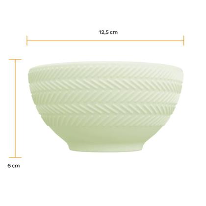 Imagem de Kit 06 Bowl Tigela Sobremesa Porcelana Chevron 418 ml Germer