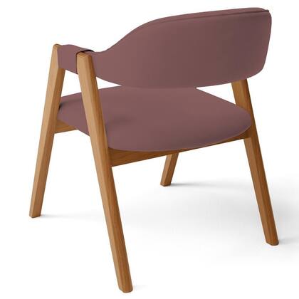 Imagem de Kit 06 Cadeiras de Jantar e Estar Living Estofada Nadja L02 Suede Rosê - Lyam Decor