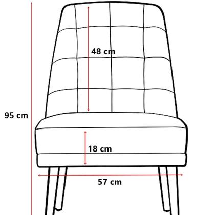 Imagem de Kit 06 Cadeiras de Jantar Paris Suede