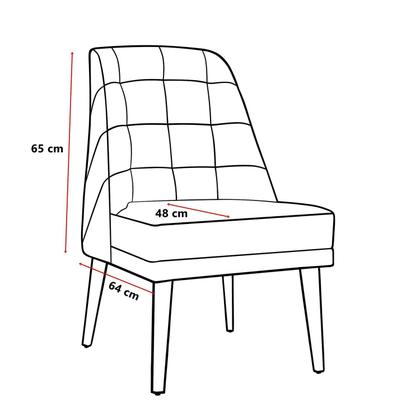 Imagem de Kit 06 Cadeiras de Jantar Paris Suede