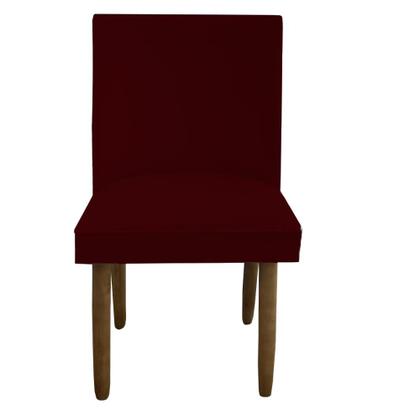 Imagem de Kit 06 Cadeiras Para Sala De Jantar Tóquio Pés palito Suede Marsala - D'Classe Decor