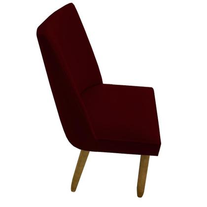 Imagem de Kit 06 Cadeiras Para Sala De Jantar Tóquio Pés palito Suede Marsala - D'Classe Decor