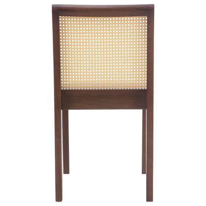 Imagem de Kit 06 Cadeiras Sala de Jantar Madeira Maciça Steve Tela Rattan Sextavano Linho Cinza/Amêndoa G55 - Gran Belo
