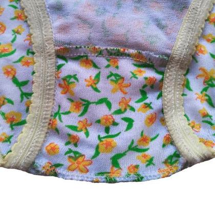 Imagem de Kit 06 Calcinhas Infantil Estampada Algodão Reforçada GG