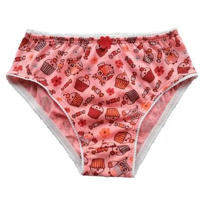 Imagem de Kit 06 Calcinhas Infantil Estampada Algodão Reforçada GG