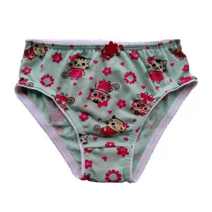 Imagem de Kit 06 Calcinhas Infantil Estampada Algodão Reforçada M