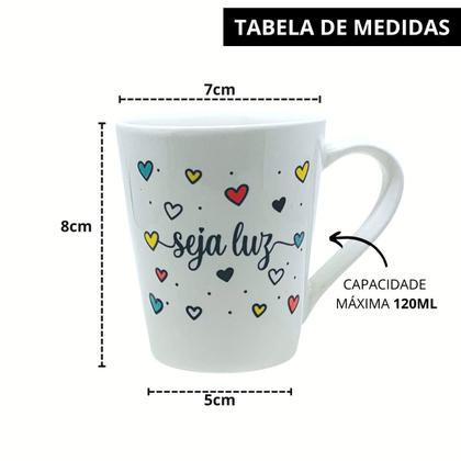 Kit 06 Caneca Poa Coração Frases Amor Paz Gratidão - MUNDO DA PORCELANA Imagem de Kit 06 Caneca Poa Coração Frases Amor Paz Gratidão