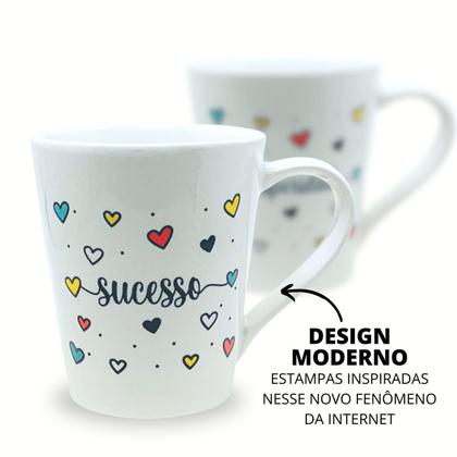 Kit 06 Caneca Poa Coração Frases Amor Paz Gratidão - MUNDO DA PORCELANA Imagem de Kit 06 Caneca Poa Coração Frases Amor Paz Gratidão