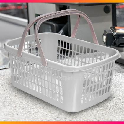 Imagem de Kit 06 Cesta Cestinha Plástica Supermercado c/ Alça 09L