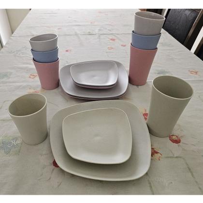 Imagem de Kit 06 Copos Plastico Duro Resistente Bebidas 300ml Rosa