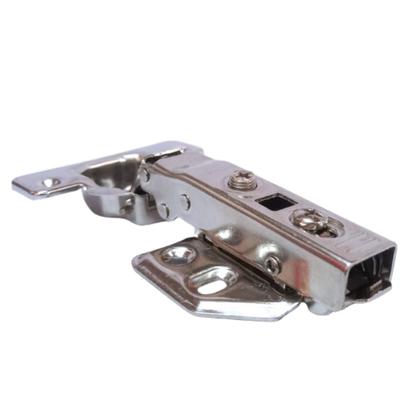 Imagem de Kit 06 Dobradiças Inox Reta Amortecedor Click Porta Armário