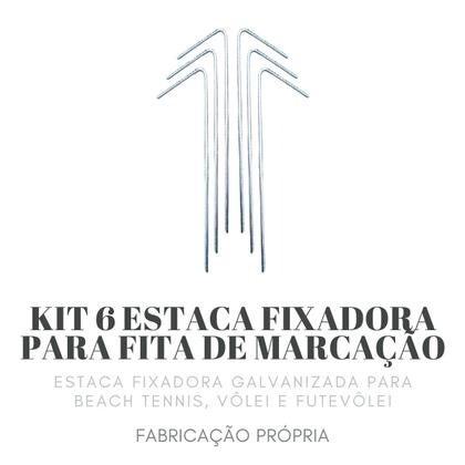 Kit 06 Estacas Fixadora de Quadras para Beach Tennis e Vôlei - Riomar Equipesca Imagem de Kit 06 Estacas Fixadora de Quadras para Beach Tennis e Vôlei