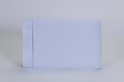 Imagem de Kit 06 Fronhas 70x50cm Percal 100% Algodão 200 Fios Ponto Palito Branco