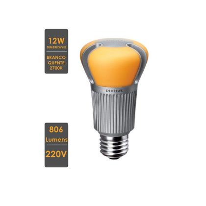 Imagem de Kit 06 lâmpada bulbo led a60 12w 220v 2700k dimeriz. philips