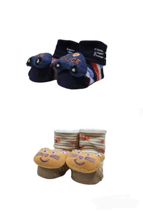 Imagem de kit 06 meias pantufa recém nascido