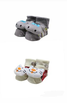 Imagem de kit 06 meias pantufa recém nascido