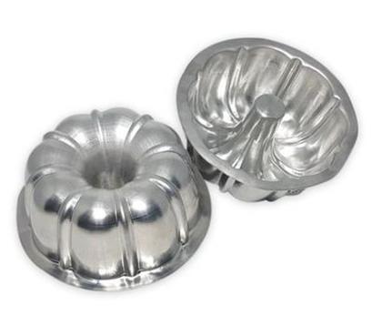 Imagem de Kit 06 Mini Formas Suíça Decorada Nº 1 8,5x4 Bolo Pudim Doce