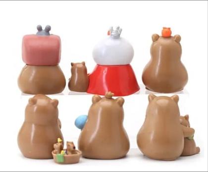 Imagem de Kit 06 Miniatura Capivara Bonitinha Boneco Animes