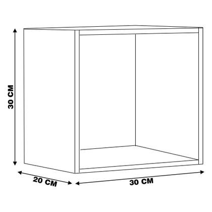 Imagem de Kit 06 Nichos Organizador 30x30cm Branco G01 - AJL Móveis