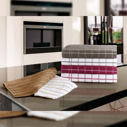 Imagem de Kit 06 Panos De Prato Atoalhado Chef Teka Premium