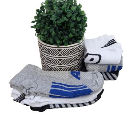 Imagem de Kit 06 Pares Meias Soquete Cano Curto Invisível Feminina Trabalhada Com Elastano Algodão Original Apollo