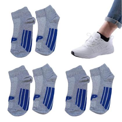 Imagem de Kit 06 Pares Meias Soquete Cano Curto Invisível Feminina Trabalhada Com Elastano Algodão Original Apollo